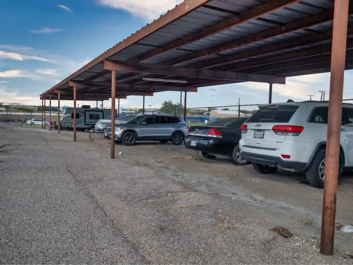 Covered vehicle parking