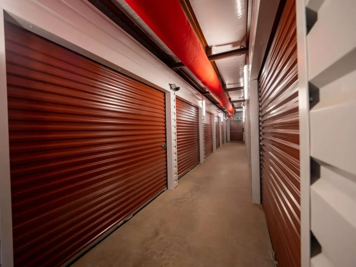 Indoor storage at Hockley, TX self storage facility.