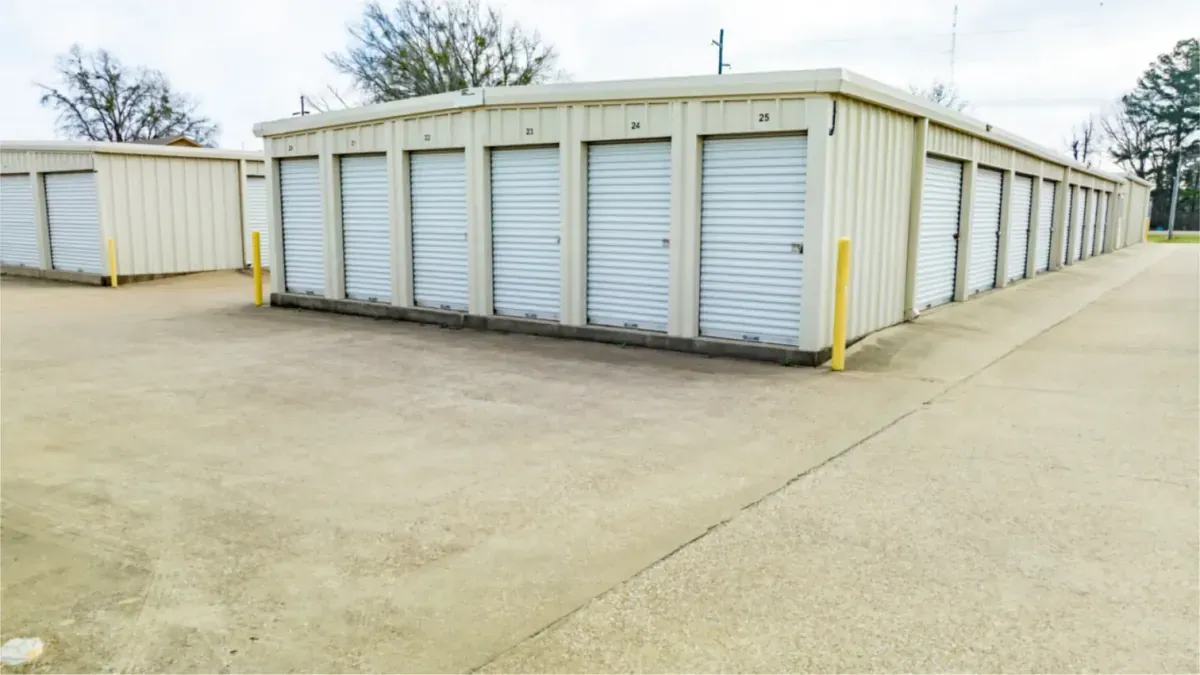 Outdoor storage at Rusk, TX self storage facility.