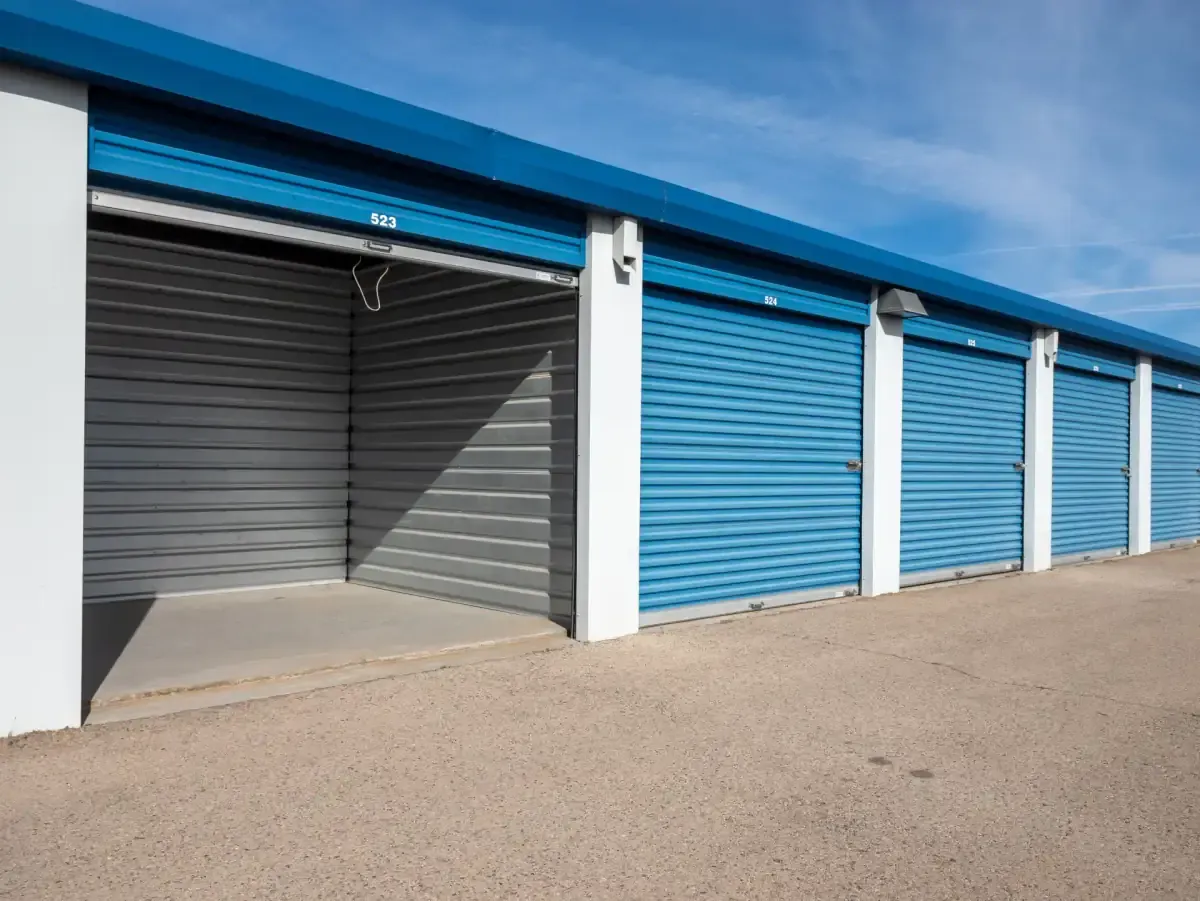 Outdoor storage at El Paso, TX self storage facility.