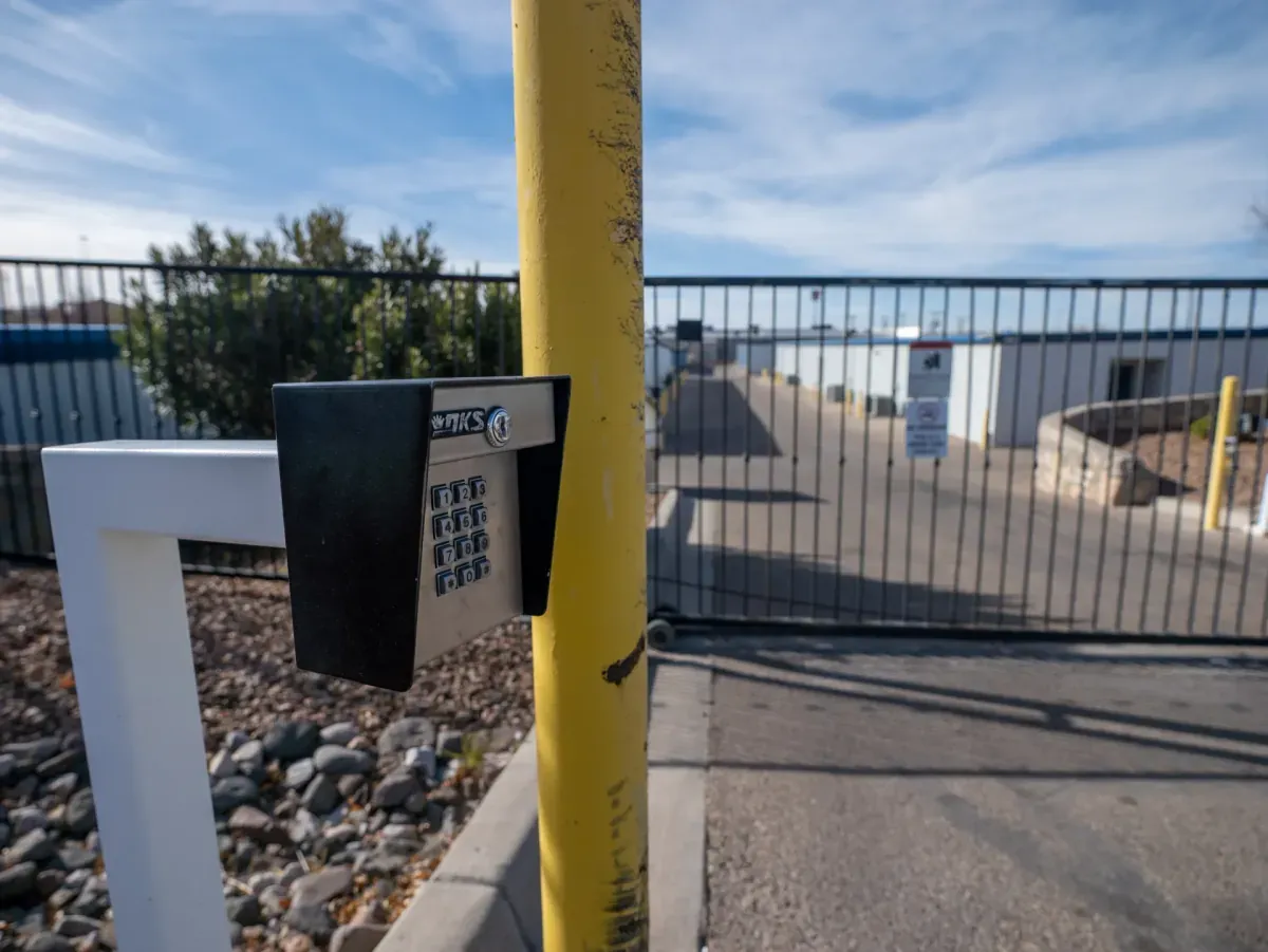 Keypad at El Paso, TX self storage facility.