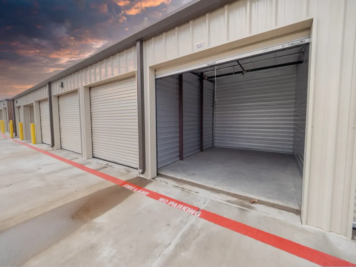Outdoor storage at Midlothian, TX self storage facility.