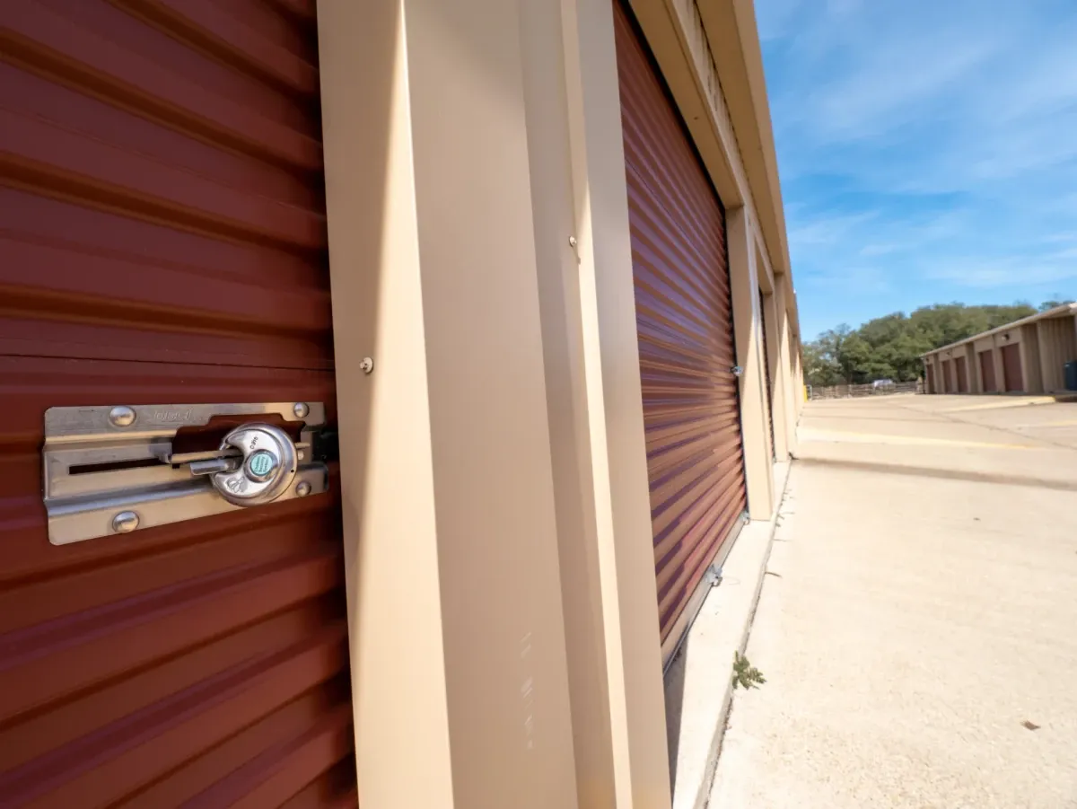 Exterior storage at Morgans Point Resort, TX self storage facility.
