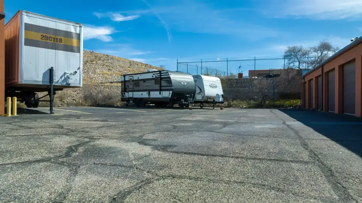 Uncovered parking at El Paso, TX Remcon Circle facility.